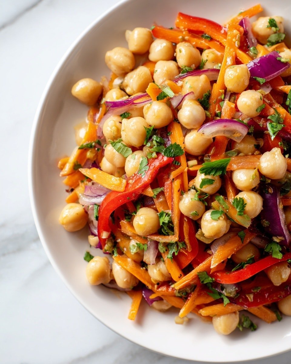 Crunchy Thai Chickpea Salad – A Fresh, Protein-Packed Vegan Meal Recipe - Serving Photo — Crunchy Thai Chickpea Salad, vegan chickpea salad, healthy Thai vegetable salad, protein-packed vegan meal, quick vegan lunch