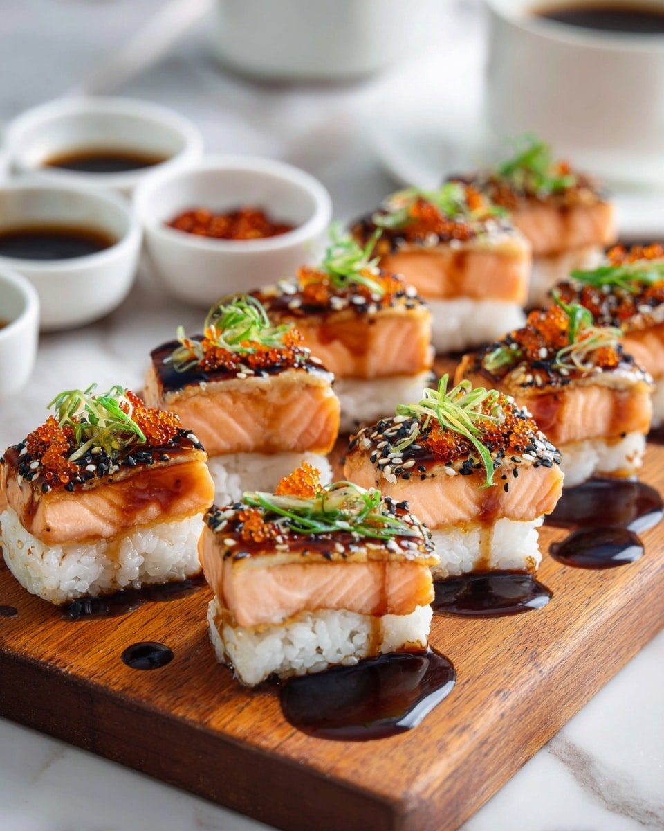 Spicy Salmon Sushi Bake Recipe - Serving Photo — Spicy Salmon Sushi Bake, sushi bake recipe, spicy salmon casserole, easy sushi dinner, Japanese-inspired baked salmon