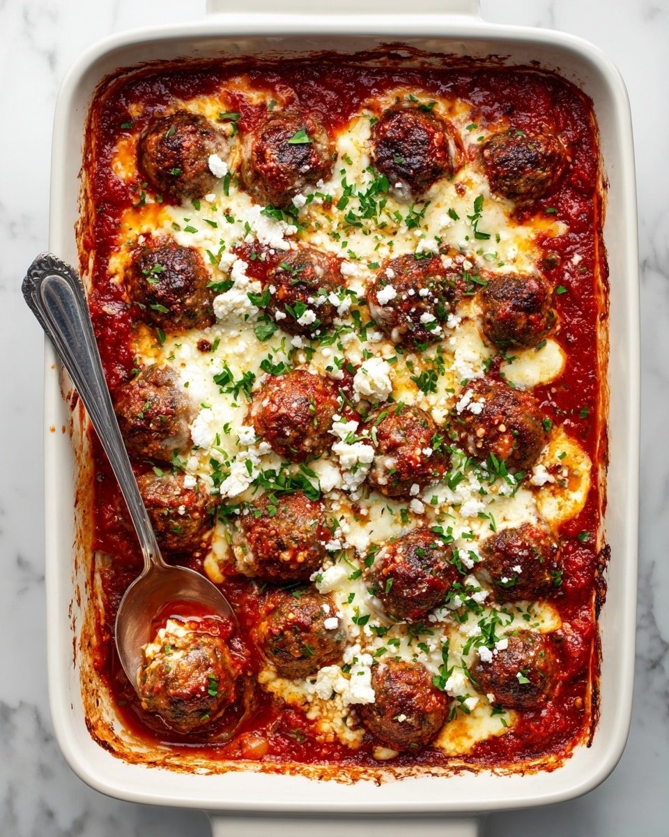 Oven Baked Meatballs Recipe - Serving Photo — Oven Baked Meatballs, easy meatball recipe, homemade meatballs, flavorful baked meatballs, comforting dinner ideas