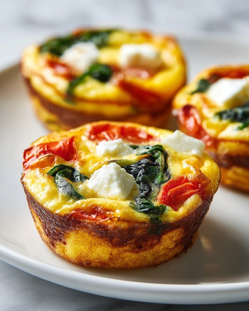 Spinach, Feta, and Sun-Dried Tomato Egg Muffins Recipe - Serving Photo — Spinach Feta Sun-Dried Tomato Egg Muffins, healthy breakfast egg muffins, easy savory egg cups, quick vegetarian breakfast idea, crowd-pleasing brunch egg muffins