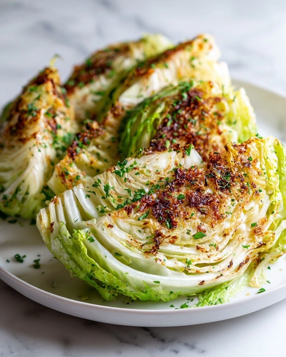 Crispy Air Fryer Cabbage Wedges Recipe - Serving Photo — Crispy Air Fryer Cabbage Wedges, healthy vegetable side, easy air fryer cabbage recipe, crunchy cabbage wedges, quick cabbage side dish