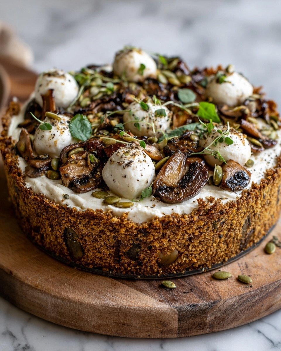 Pumpkin Sage and Mushroom Tart Recipe - Serving Photo — Pumpkin Sage and Mushroom Tart, savory fall tart recipes, pumpkin mushroom tart, autumn vegetarian tart, cozy mushroom tart with sage