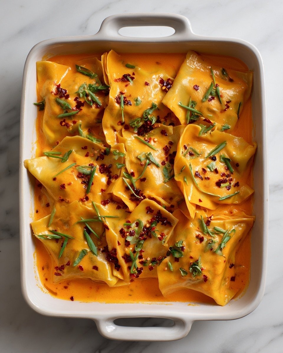 Viral Trader Joe's Dumpling Bake Recipe - Serving Photo — Viral Trader Joe's Dumpling Bake, Trader Joe's dumpling bake, Asian-inspired baked dumplings, easy baked potsticker casserole, flavorful quick dinner