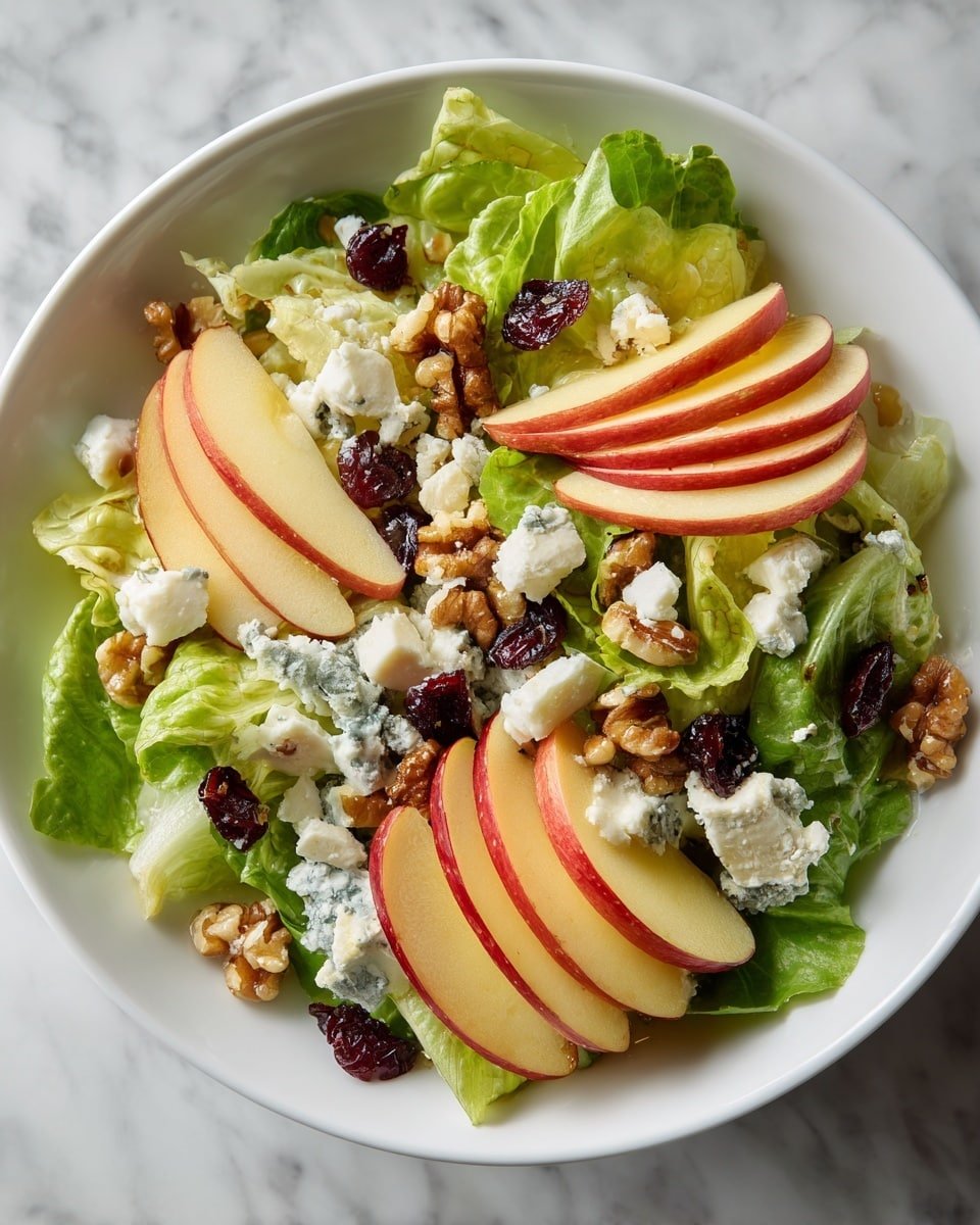 5 Fall Flavors: Honeycrisp Apple Feta Salad Recipe - Serving Photo — Honeycrisp Apple Feta Salad, fall salads with honeycrisp apples, autumn apple feta recipe, easy fall salads, healthy apple feta salad