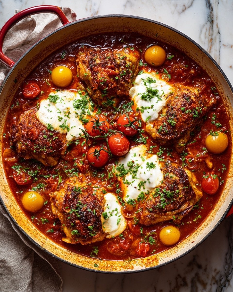 Garlic Tomato Chicken with Mozzarella Recipe - Recipe Image — Garlic Tomato Chicken with Mozzarella, garlic tomato chicken, cheesy chicken skillet, easy chicken dinner, healthy chicken recipes