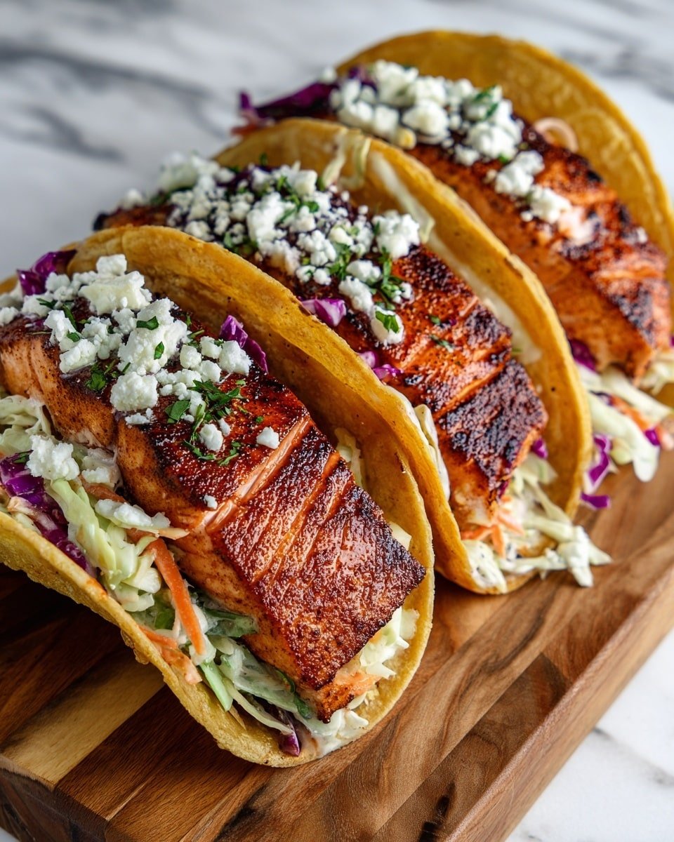 Air Fryer Salmon Tacos with Slaw Recipe - Recipe Image — Air Fryer Salmon Tacos with Slaw, healthy salmon tacos, easy seafood tacos, quick fish tacos, flavorful salmon recipes