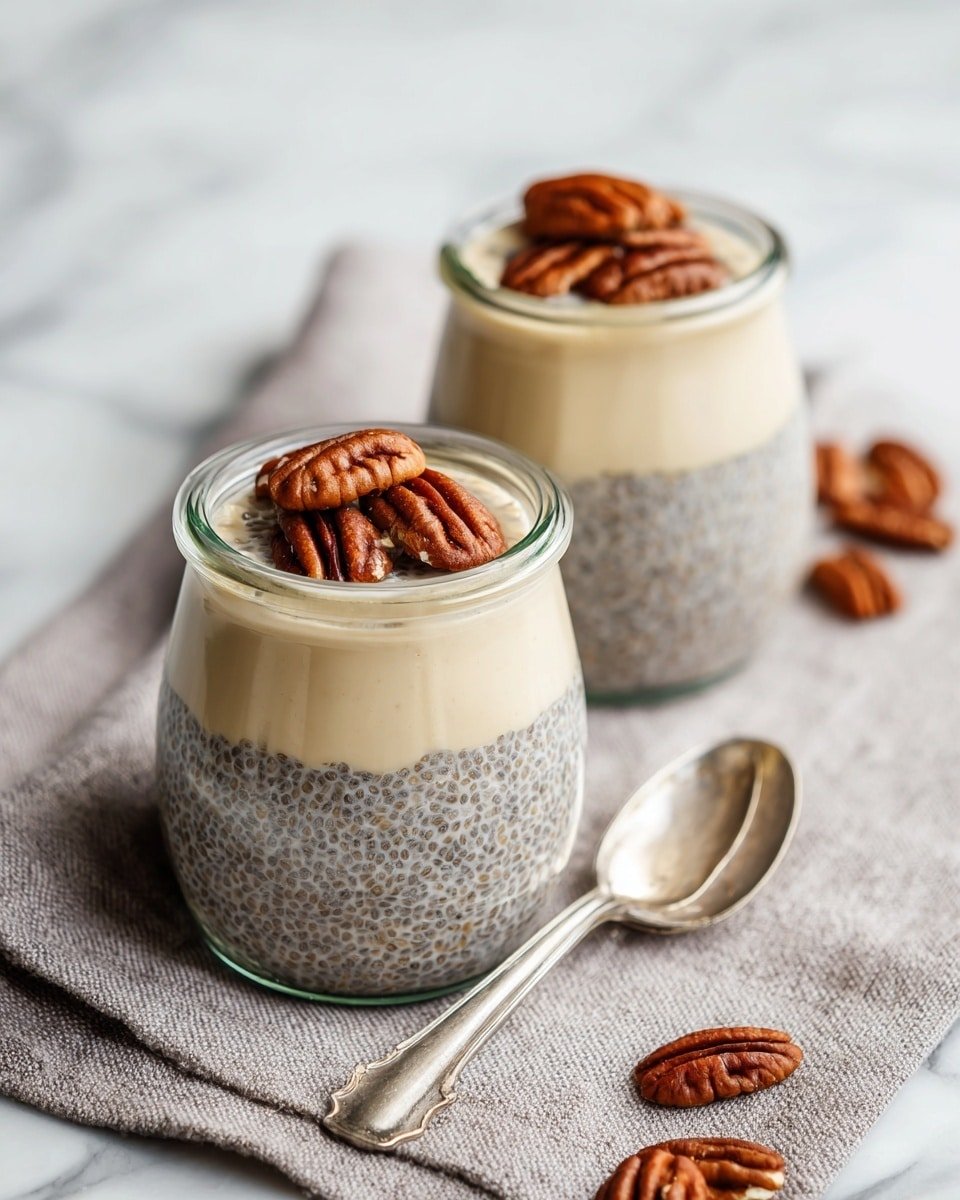 Southern Pecan Pie in a Jar Chia Pudding Recipe - Recipe Image — Southern Pecan Pie in a Jar Chia Pudding, pecan pie chia pudding, healthy pecan pie dessert, portable pecan pudding, nutritious Southern dessert