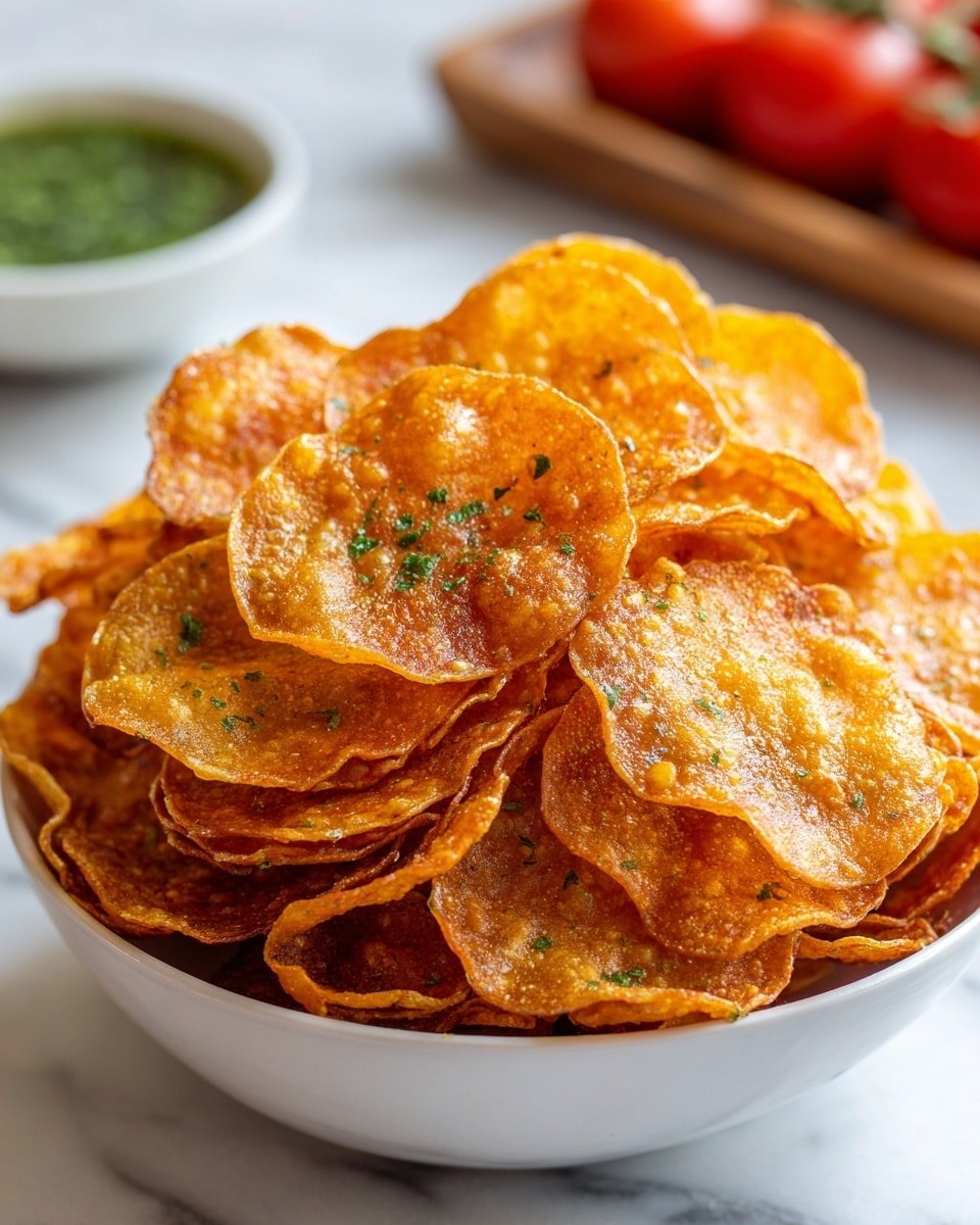 Crispy Low-Carb Cottage Cheese Chips Recipe - Recipe Image — Crispy Cottage Cheese Chips, low-carb snacks, healthy cheese chips, keto-friendly snacks, crunchy cheese crackers