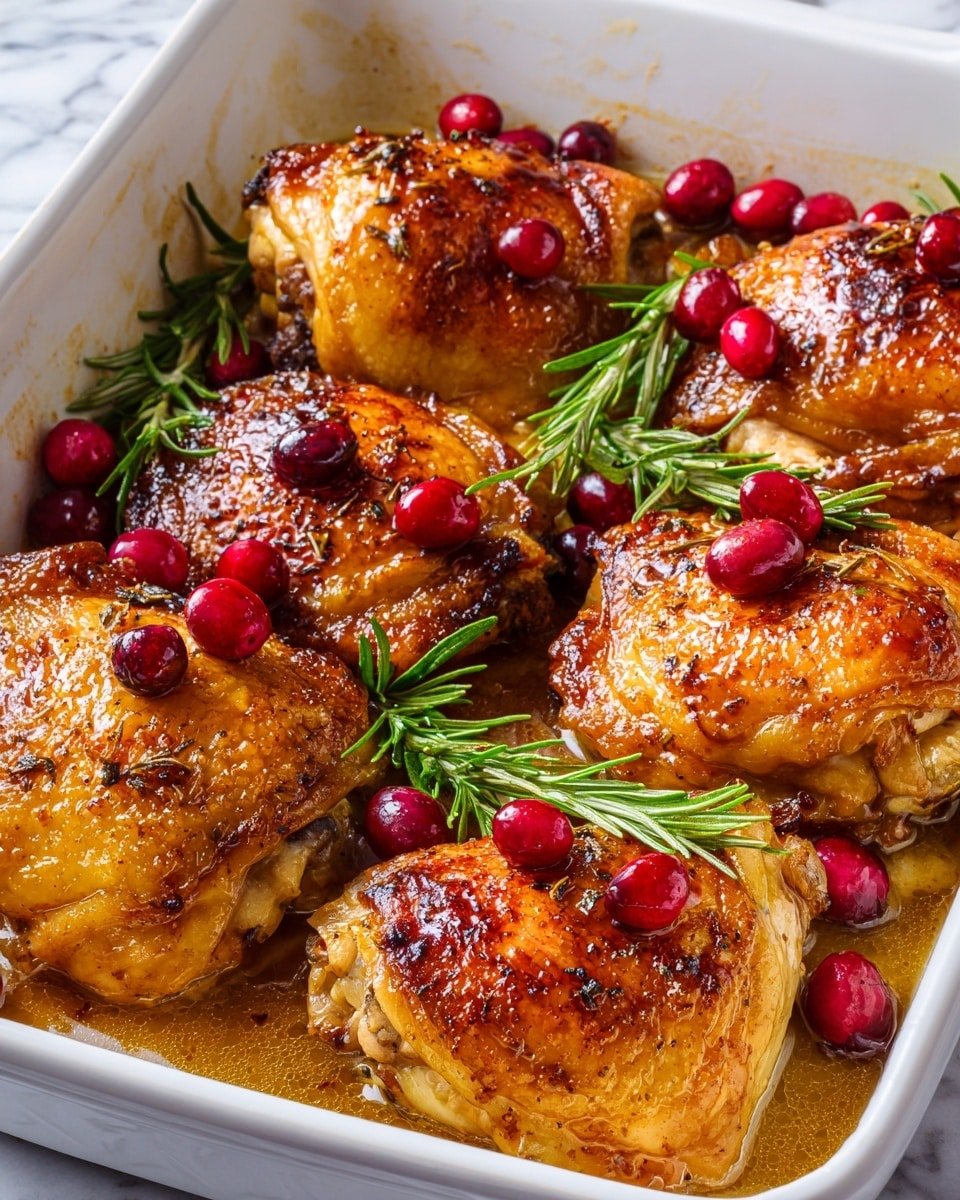 One-Pan Cranberry Rosemary Chicken Recipe - Ingredients Photo — One-Pan Cranberry Rosemary Chicken, cranberry chicken recipe, easy savory chicken dinner, flavorful chicken thighs, holiday dinner ideas