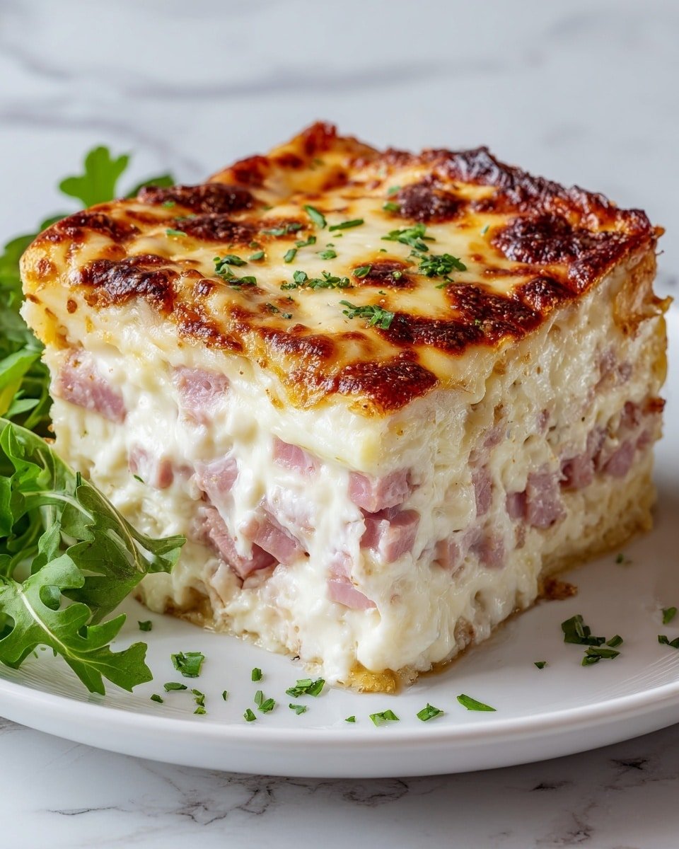 Croque Monsieur Pie: A Savory French Twist on Comfort Food Recipe - Ingredients Photo — Croque Monsieur Pie, savory French pie, ham and cheese pie, French comfort food, cheesy baked pie