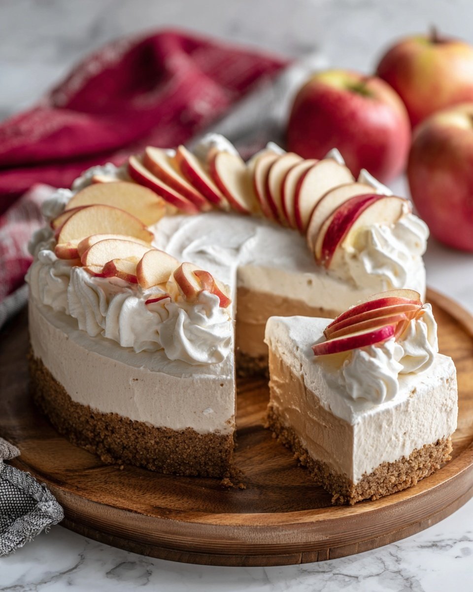 Apple Cider Cheesecake Recipe - Recipe Image — Apple Cider Cheesecake, fall dessert recipes, apple cider desserts, harvest cheesecake, cozy autumn desserts