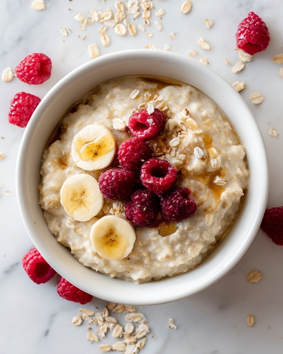 Custard Oatmeal with Fresh Berries and Nuts Recipe - Recipe Image — Custard Oatmeal with Fresh Berries and Nuts, healthy breakfast, creamy oatmeal recipe, berry and nut breakfast bowl, cozy morning recipes