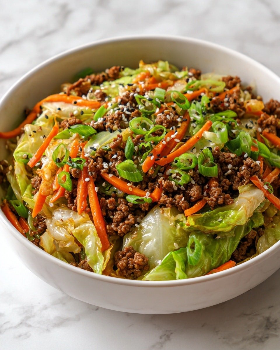 Chinese Ground Beef and Cabbage Stir Fry Recipe - Recipe Image — Chinese Ground Beef and Cabbage Stir Fry, easy Asian stir-fry, quick weeknight dinner, healthy ground beef recipes, savory cabbage stir fry
