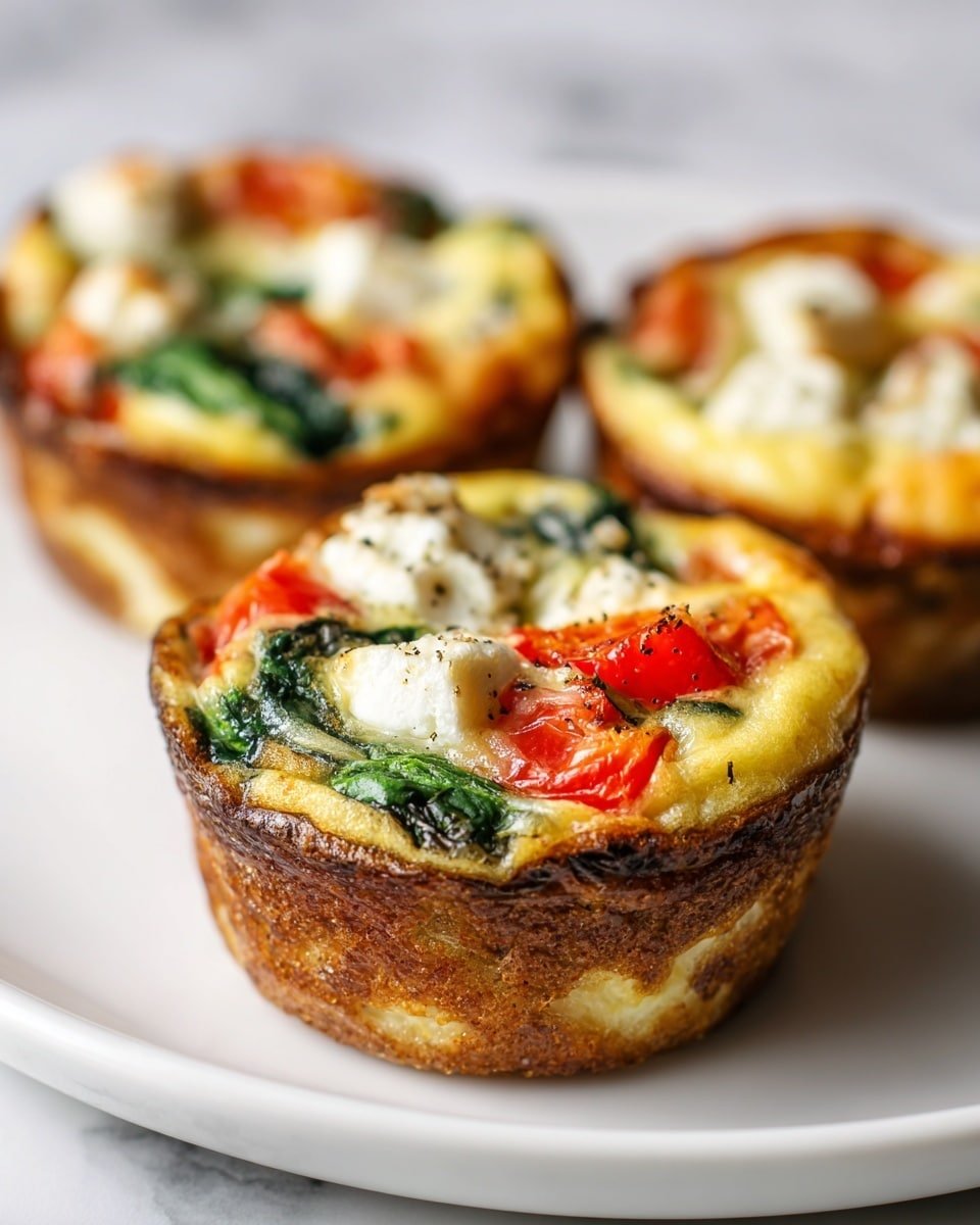 Spinach, Feta, and Sun-Dried Tomato Egg Muffins Recipe - Recipe Image — Spinach Feta Sun-Dried Tomato Egg Muffins, healthy breakfast egg muffins, easy savory egg cups, quick vegetarian breakfast idea, crowd-pleasing brunch egg muffins