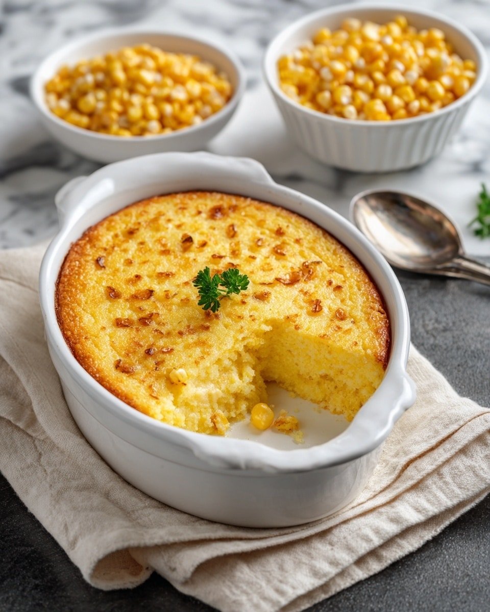 Ruth's Chris Corn Pudding Recipe - Serving Photo — Ruth's Chris Corn Pudding, Corn Pudding Recipe, Creamy Corn Casserole, Holiday Side Dishes, Easy Corn Side Dish