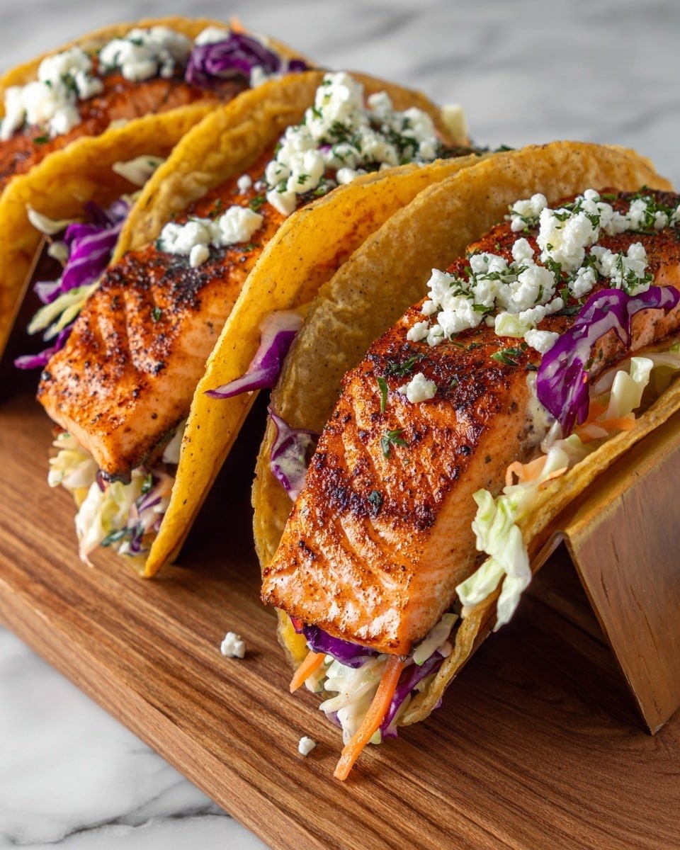 Air Fryer Salmon Tacos with Slaw Recipe - Serving Photo — Air Fryer Salmon Tacos with Slaw, healthy salmon tacos, easy seafood tacos, quick fish tacos, flavorful salmon recipes