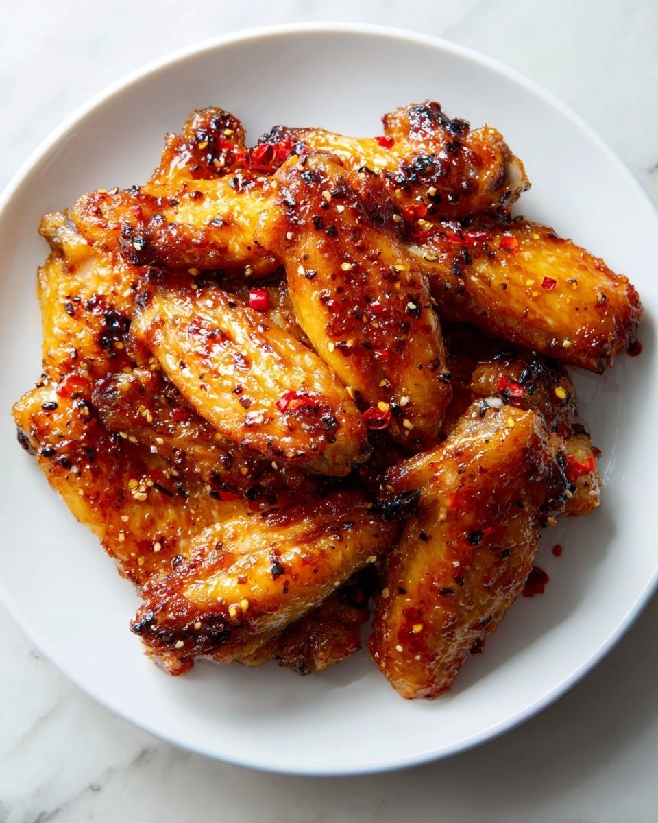Pineapple Cowboy Candy Chicken Wings Recipe - Serving Photo — Pineapple Cowboy Candy Chicken Wings, pineapple chicken wings recipe, sweet and spicy chicken wings, baked chicken wings with pineapple, sticky glazed chicken wings