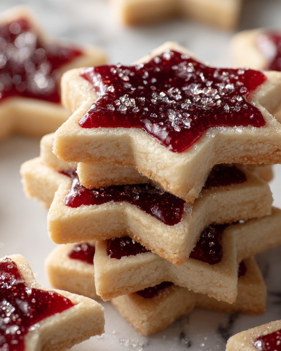 Sugar Plum Shortbread Cookies Recipe - Serving Photo — Sugar Plum Shortbread Cookies, holiday shortbread cookie recipe, festive holiday cookies, buttery cookie with plum jam, easy Christmas cookie recipes