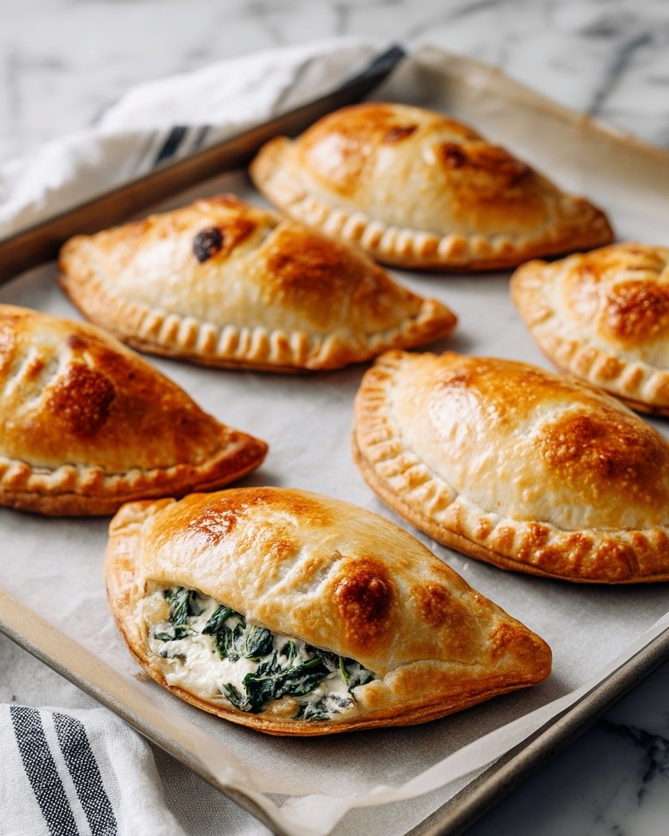 Addictive Spinach Stuffed Pastry Recipe - Serving Photo — Addictive Spinach Stuffed Pastry, spinach pastry appetizer, flaky spinach pastries, savory spinach snack, vegetarian stuffed pastry