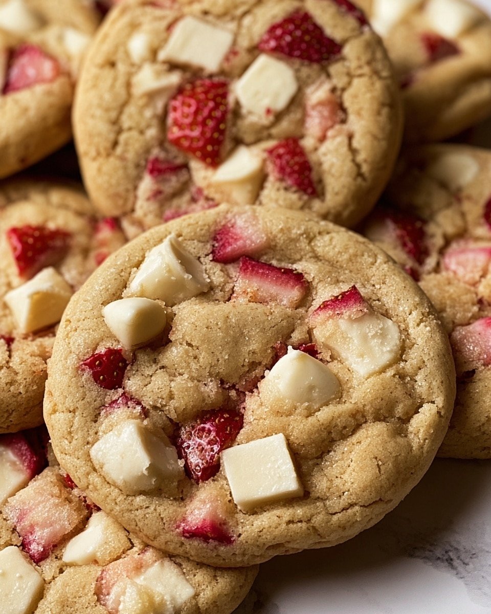 Strawberry Cheesecake Cookies Recipe - Ingredients Photo — Strawberry Cheesecake Cookies, easy strawberry cheesecake cookies, fruity cookie recipes, summer dessert ideas, cheesecake flavored cookies