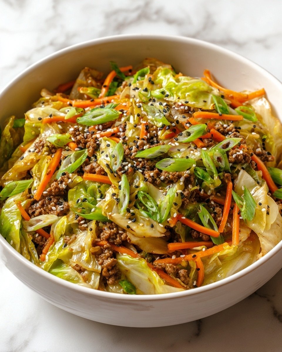 Chinese Ground Beef and Cabbage Stir Fry Recipe - Ingredients Photo — Chinese Ground Beef and Cabbage Stir Fry, easy Asian stir-fry, quick weeknight dinner, healthy ground beef recipes, savory cabbage stir fry