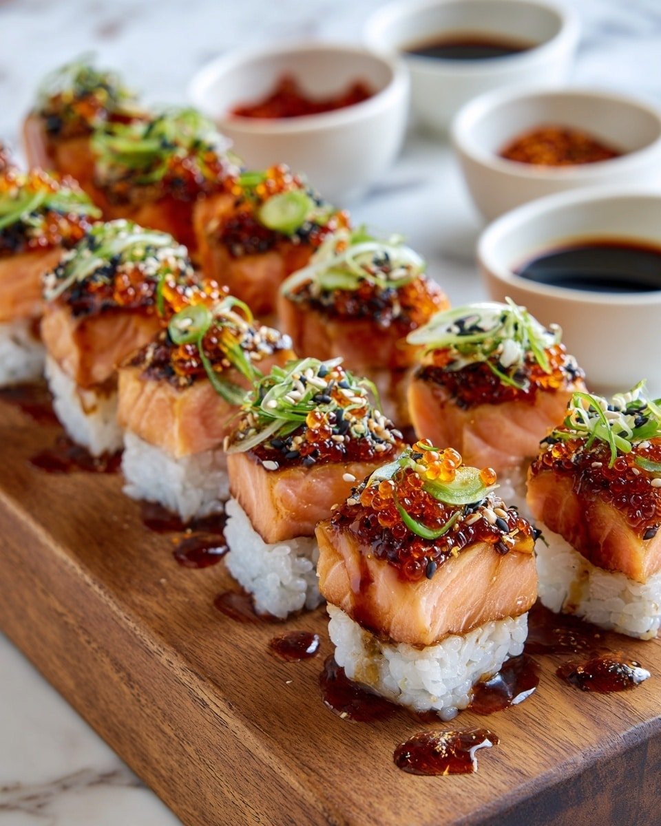 Spicy Salmon Sushi Bake Recipe - Ingredients Photo — Spicy Salmon Sushi Bake, sushi bake recipe, spicy salmon casserole, easy sushi dinner, Japanese-inspired baked salmon