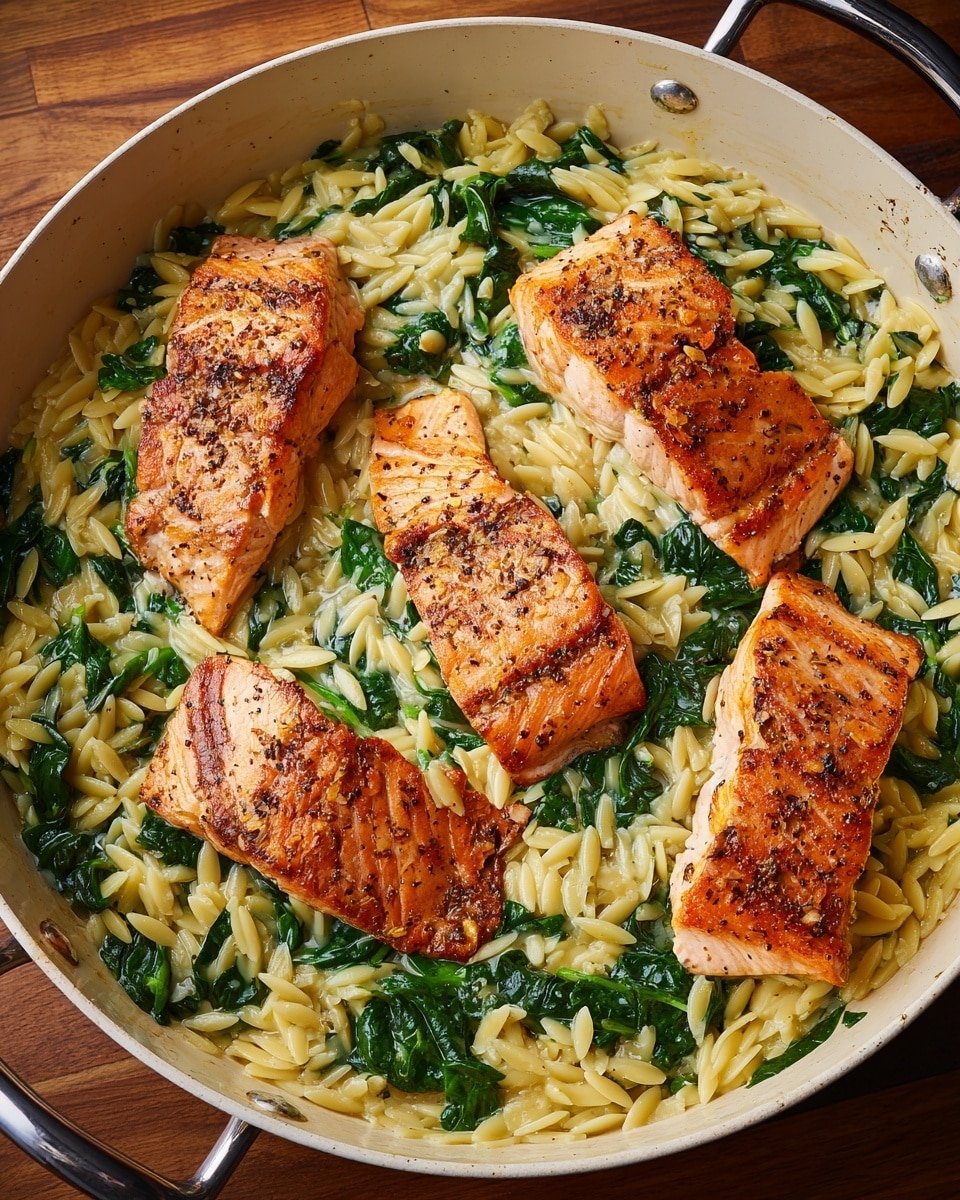 One Skillet Salmon with Lemon Orzo Recipe - Ingredients Photo — One Skillet Salmon with Lemon Orzo, lemon orzo salmon, easy salmon dinner, skillet salmon recipe, quick fish recipes