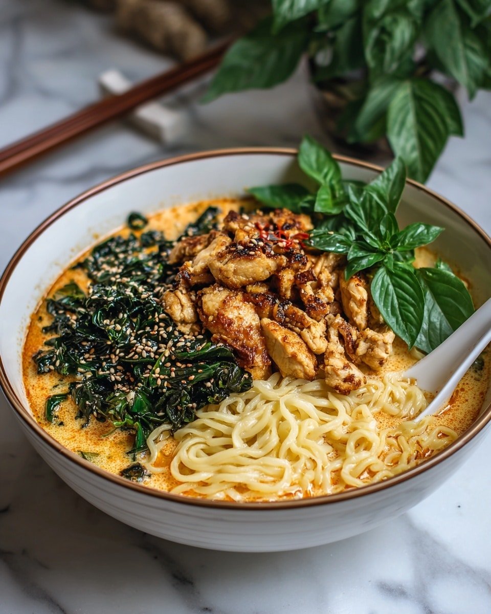 30 Minute Crispy Thai Peanut Chicken Ramen Recipe - Ingredients Photo — 30 Minute Crispy Thai Peanut Chicken Ramen, Thai peanut chicken ramen, quick Thai ramen recipe, easy crispy chicken noodle bowl, spicy peanut ramen