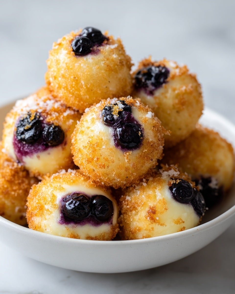 Lemon Blueberry Cottage Cheese Protein Bites Recipe - Serving Photo — Lemon Blueberry Cottage Cheese Protein Bites, healthy snack bites, easy protein bites, quick breakfast ideas, post-workout snack