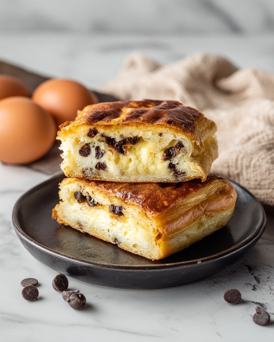 Chocolate Chip Vanilla Custard Brioches Recipe - Ingredients Photo — Chocolate Chip Vanilla Custard Brioches, brioche with vanilla custard and chocolate chips, homemade breakfast brioche, sweet brunch bread, indulgent dessert bread