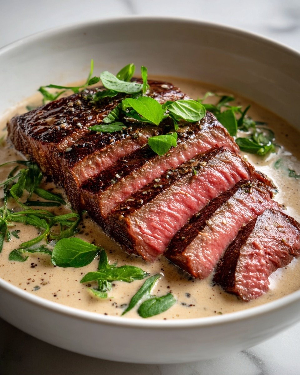 Cast Iron Bavette Steak with Whiskey Garlic Cream Sauce Recipe - Ingredients Photo — Cast Iron Bavette Steak with Whiskey Garlic Cream Sauce, bavette steak recipes, whiskey garlic steak sauce, easy cast iron steak, gourmet steak dinner
