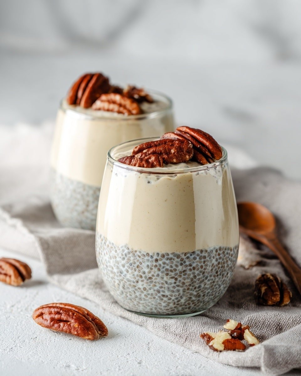 Southern Pecan Pie in a Jar Chia Pudding Recipe - Ingredients Photo — Southern Pecan Pie in a Jar Chia Pudding, pecan pie chia pudding, healthy pecan pie dessert, portable pecan pudding, nutritious Southern dessert
