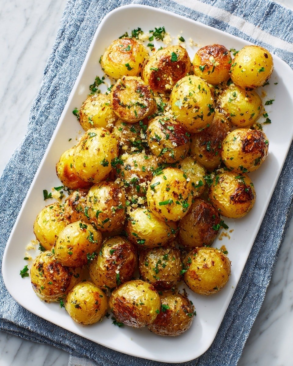Crispy Parmesan Crusted Baby Potatoes Recipe - Ingredients Photo — Crispy Parmesan Crusted Baby Potatoes, crispy baby potatoes, Parmesan potato side dish, cheesy potato recipes, flavorful potato side