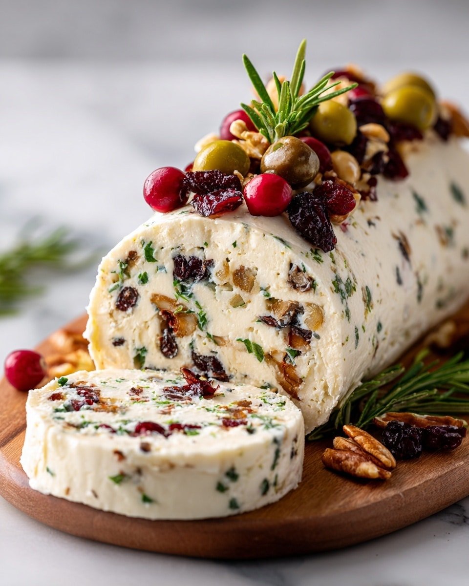 Festive Holiday Antipasto Cream Cheese Log Recipe - Ingredients Photo — Festive Holiday Antipasto Cream Cheese Log, holiday appetizer spread, holiday cheese log recipe, festive party appetizer, easy holiday appetizer