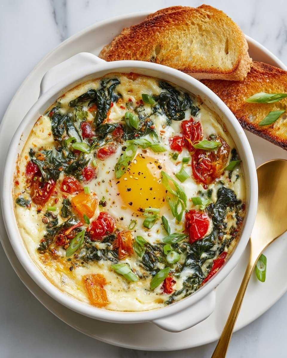 Baked Feta Eggs Recipe - Ingredients Photo — Baked Feta Eggs, baked feta eggs recipe, easy brunch recipes, Mediterranean breakfast ideas, savory baked egg dishes
