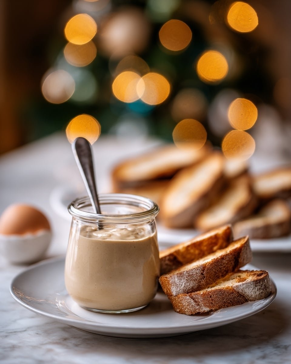 Creamy Eggnog Spread Recipe - Ingredients Photo — Creamy Eggnog Spread, holiday eggnog spread, festive holiday spreads, easy eggnog holiday treat, holiday party appetizer