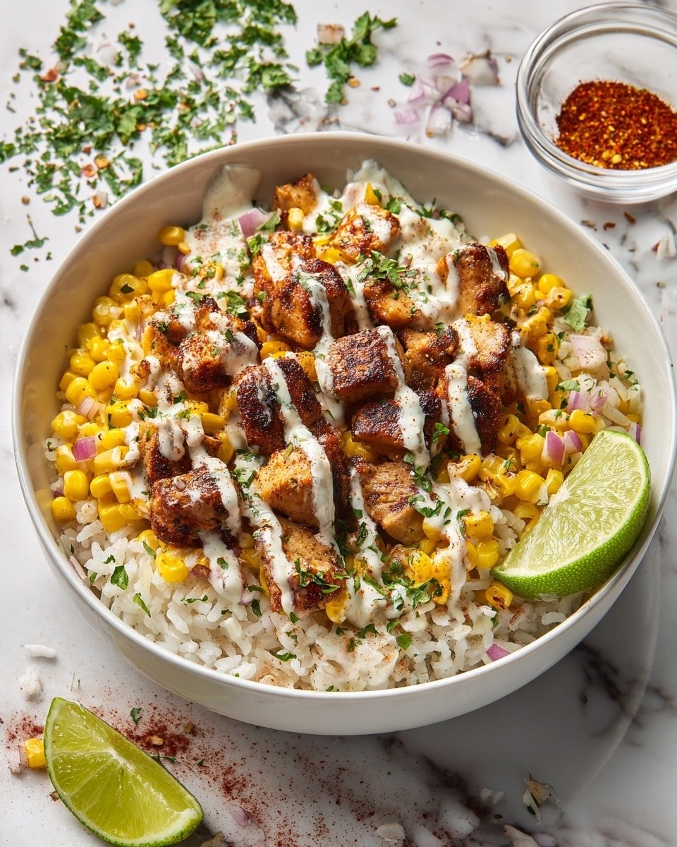 Street Corn Chicken and Rice Bowls Recipe - Ingredients Photo — Street Corn Chicken and Rice Bowls, Chicken and Rice Bowls with Street Corn, Summer Chicken and Rice Bowl Recipes, Easy Corn and Chicken Bowls, Bright and Flavorful Dinner Ideas