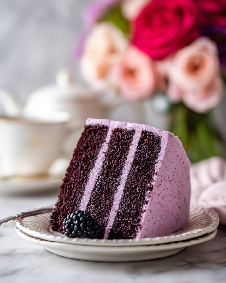 Blackberry Velvet Cake Recipe - Ingredients Photo — Blackberry Velvet Cake, Blackberry Cake Recipe, Velvet Cake with Blackberries, Blackberry Layer Cake, Berry Dessert Ideas