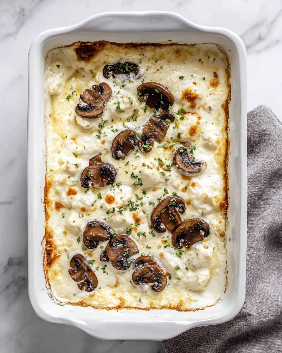 Keto Garlic Mushroom Chicken Casserole Recipe - Ingredients Photo — Keto Garlic Mushroom Chicken Casserole, low-carb chicken casserole, keto mushroom chicken bake, healthy chicken and mushroom dinner, easy keto chicken recipe