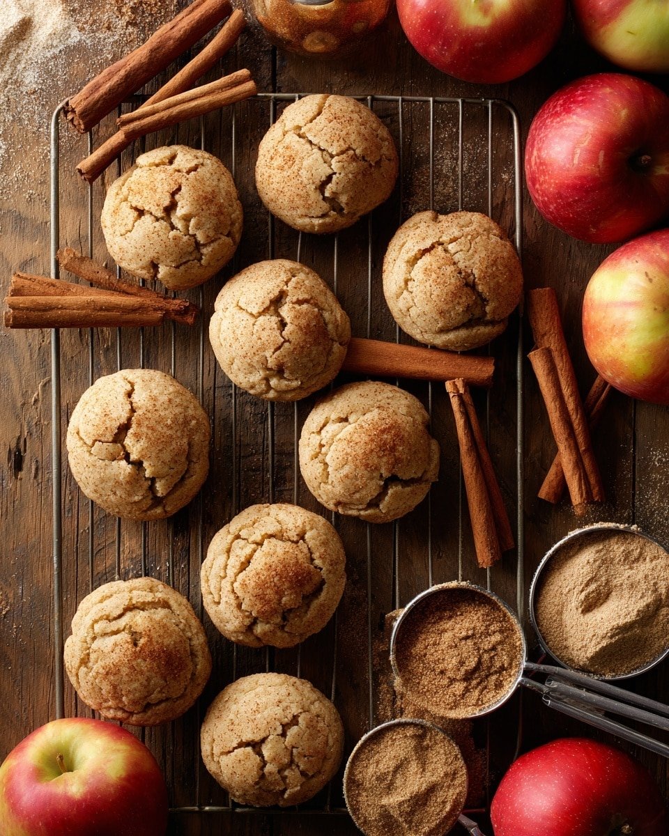 Apple Snickerdoodles with Caramelized Apples Recipe - Recipe Image — Apple Snickerdoodles with Caramelized Apples, caramelized apple snickerdoodles, fall baking apple cookies, cinnamon apple cookies, easy apple dessert recipes