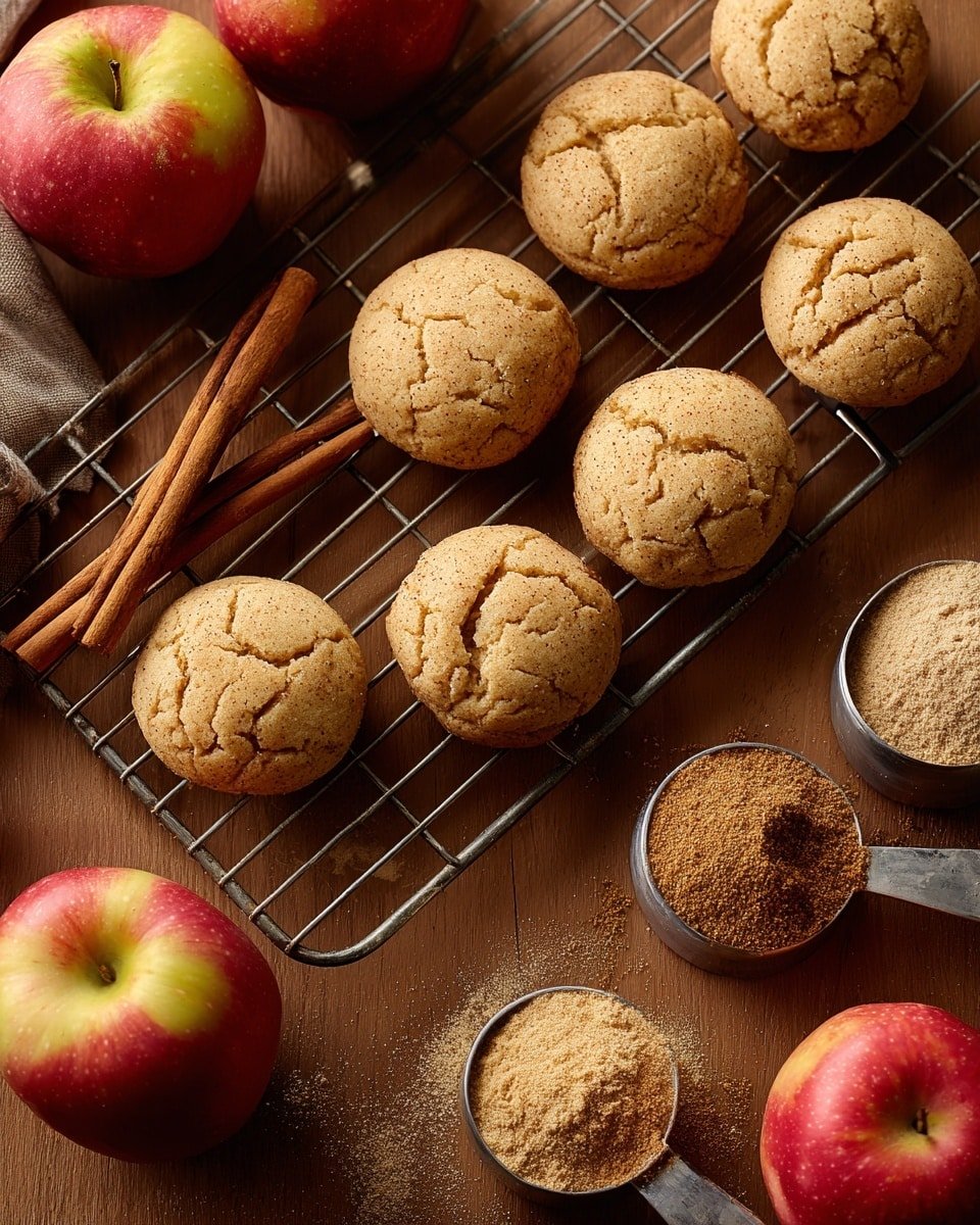 Apple Snickerdoodles with Caramelized Apples Recipe - Serving Photo — Apple Snickerdoodles with Caramelized Apples, caramelized apple snickerdoodles, fall baking apple cookies, cinnamon apple cookies, easy apple dessert recipes