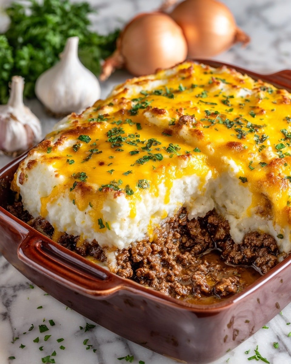 Keto Beef and Cauliflower Casserole Recipe - Serving Photo — Keto Beef and Cauliflower Casserole, low-carb keto casserole, healthy keto ground beef dish, keto cauliflower bake, easy keto dinner ideas