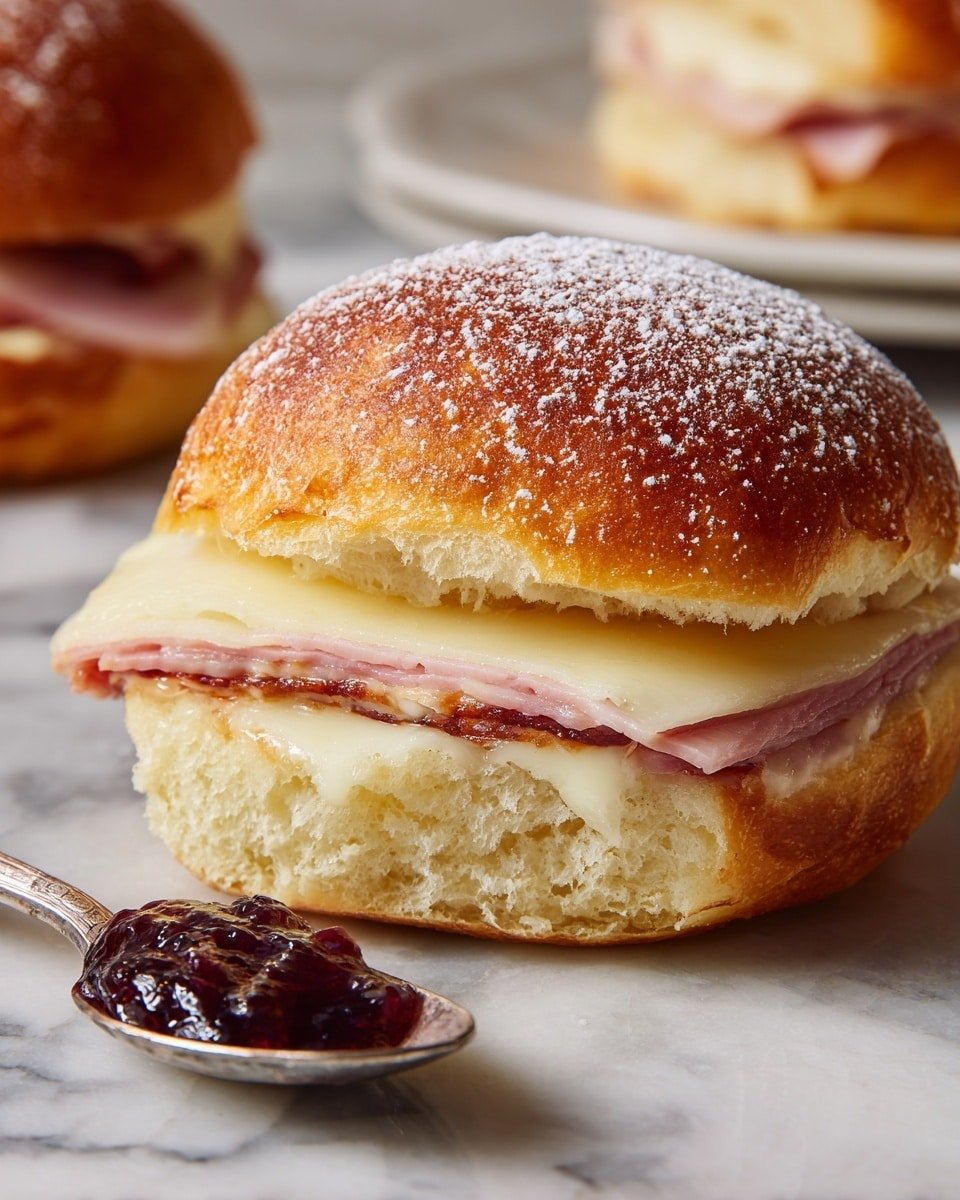 Monte Cristo Sliders Recipe - Ingredients Photo — Monte Cristo Sliders, Monte Cristo sandwich, party sliders, savory ham and turkey sliders, cheese appetizer ideas