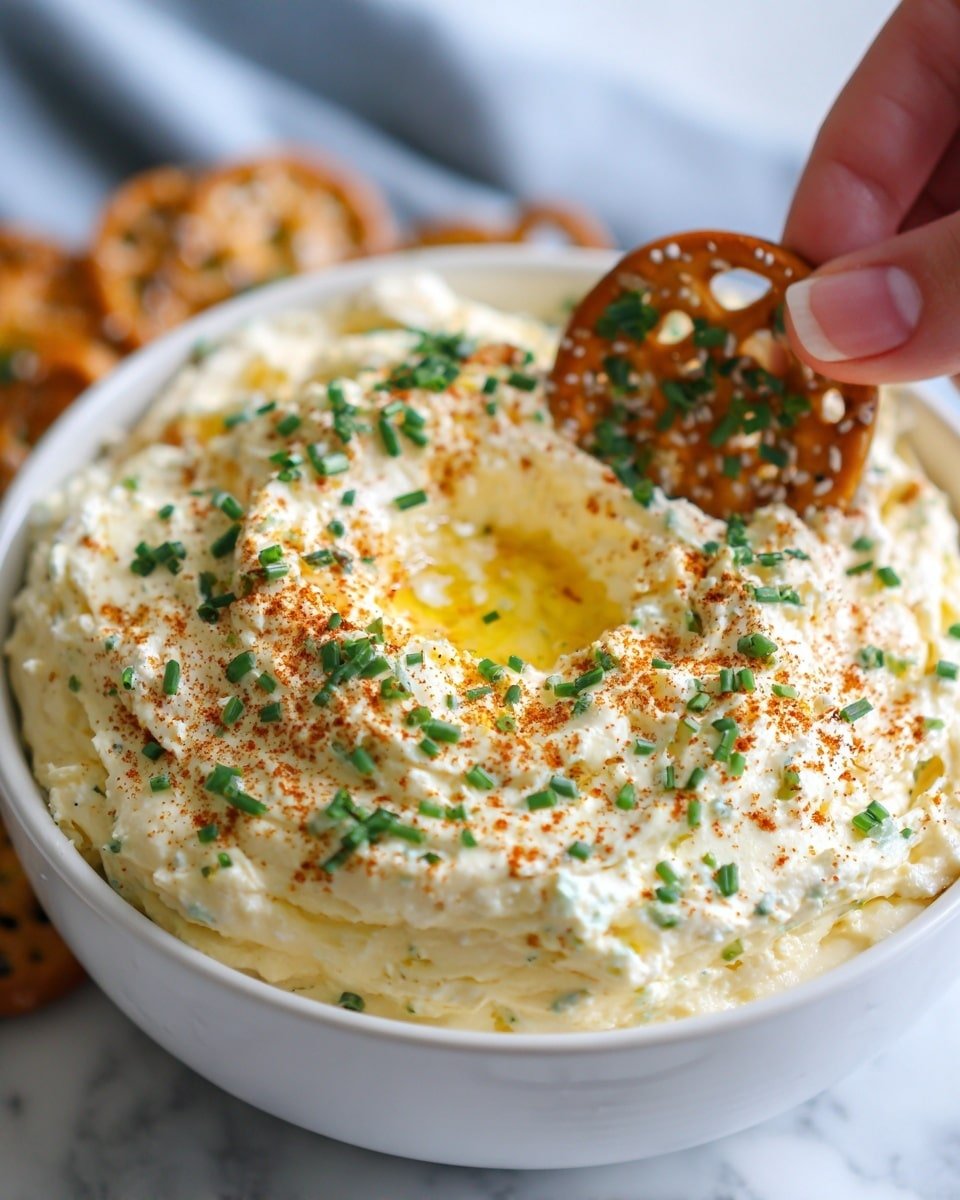 Humpty Dumpty Dip Recipe - Ingredients Photo — Humpty Dumpty Dip, cheesy egg dip, bacon appetizer, creamy savory dip, easy party dip