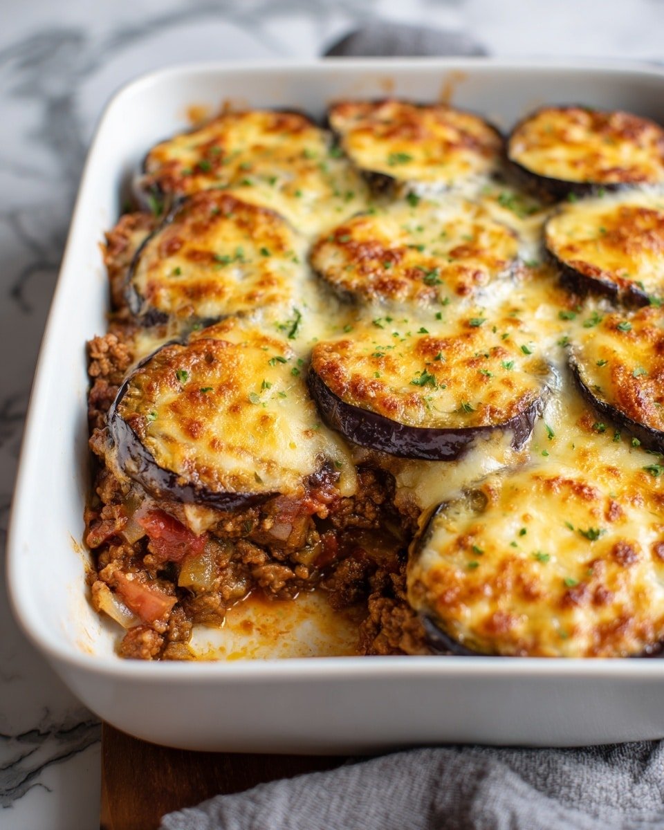 Keto Eggplant and Ground Beef Casserole Recipe - Ingredients Photo — Keto Eggplant and Ground Beef Casserole, low carb eggplant casserole, keto ground beef dinners, healthy eggplant recipes, keto-friendly casseroles