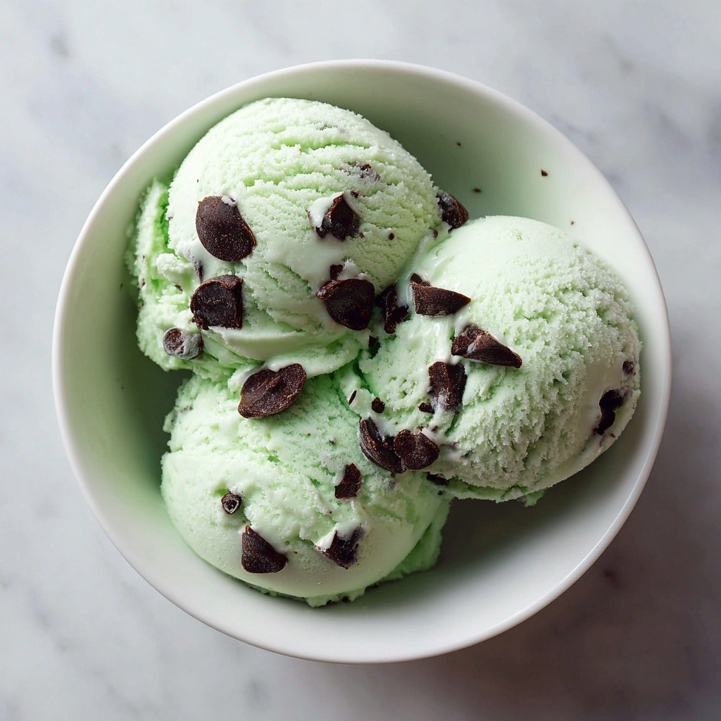 Mint Chocolate Chip Ice Cream Recipe - Recipe Image — Mint Chocolate Chip Ice Cream, homemade mint ice cream, chocolate chip ice cream recipe, refreshing summer desserts, easy ice cream recipes