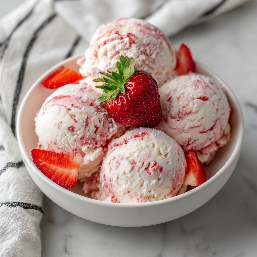 Strawberry Ice Cream Recipe - Recipe Image — Strawberry Ice Cream, homemade strawberry ice cream, easy strawberry ice cream recipe, creamy strawberry ice cream, fresh strawberry dessert
