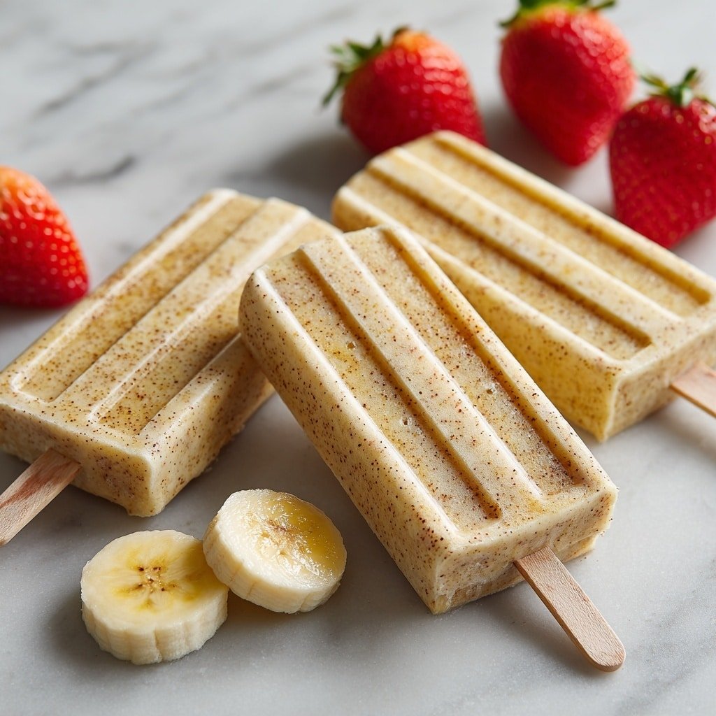 Strawberry Banana Popsicles Recipe - Recipe Image — Strawberry Banana Popsicles, healthy fruit popsicles, easy summer treats, homemade fruit icy snacks, kid-friendly frozen desserts