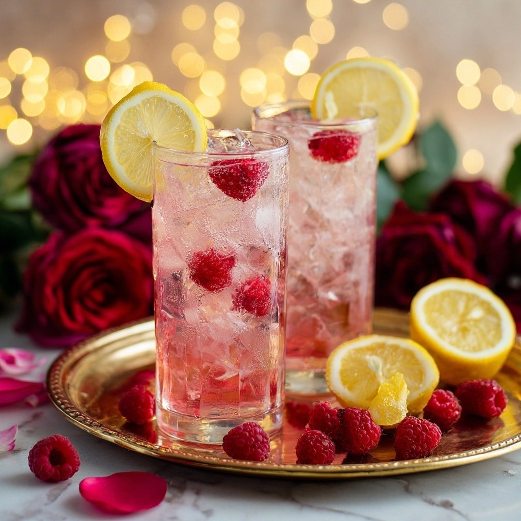 Raspberry Lemon Fizz Recipe - Recipe Image — Raspberry Lemon Fizz, refreshing fruit drinks, easy mocktail recipes, sparkling berry lemonade, summer berry drinks
