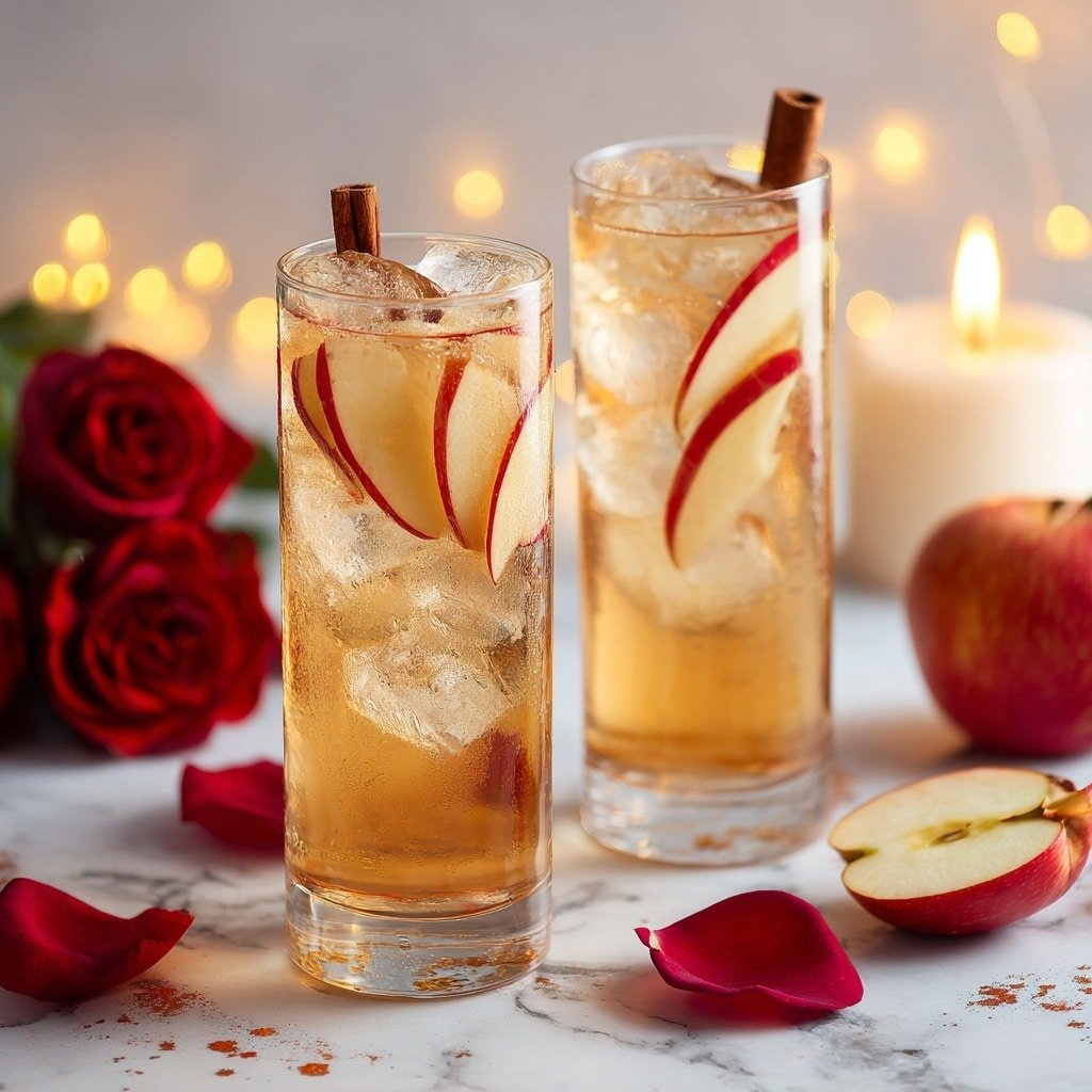 Spiced Apple Cider Fizz Recipe - Recipe Image — Spiced Apple Cider Fizz, apple cider cocktails, festive autumn drinks, sparkling apple cider, cozy fall beverages